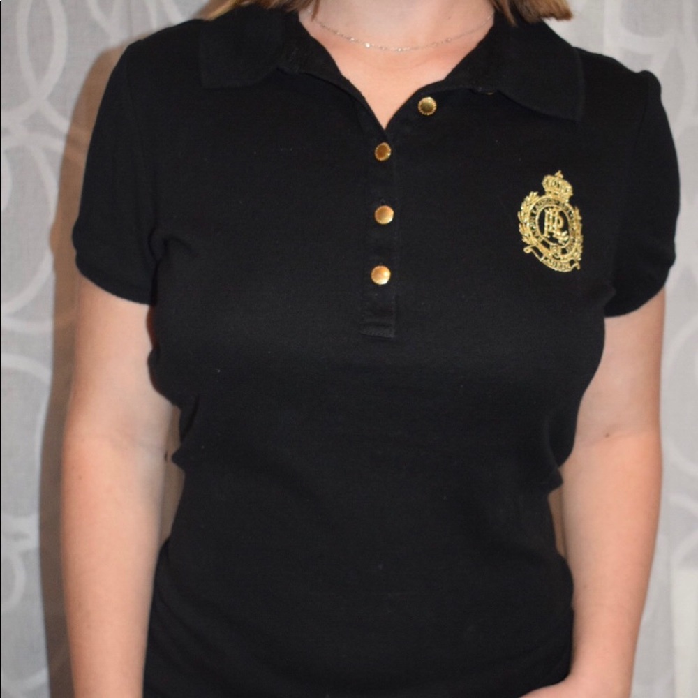 Lauren Ralph Lauren Black Polo Shirt